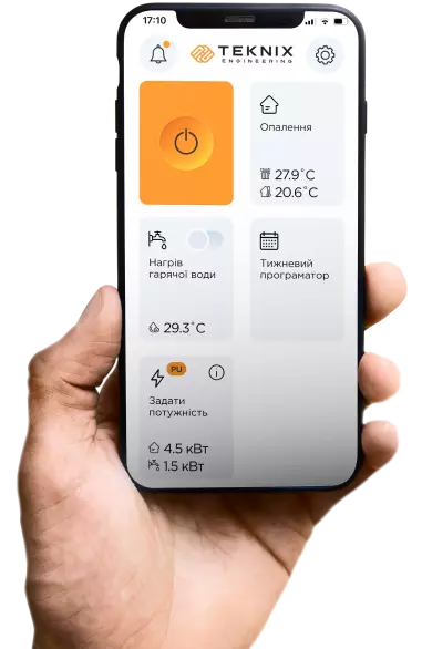 Aplicația pentru cazan inteligent <br> “TEKNIX Smart boiler”