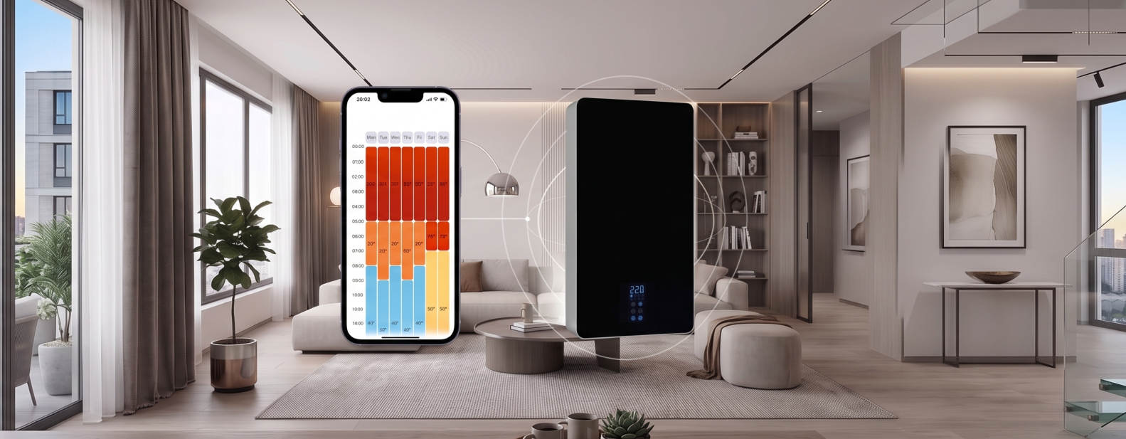 Megújult heti programozó a TEKNIX elektromos kazán mobilalkalmazásában